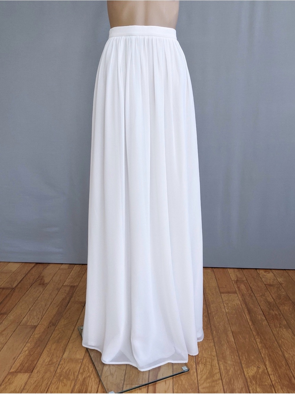 Boho ivory Full-Length Flowy Skirt